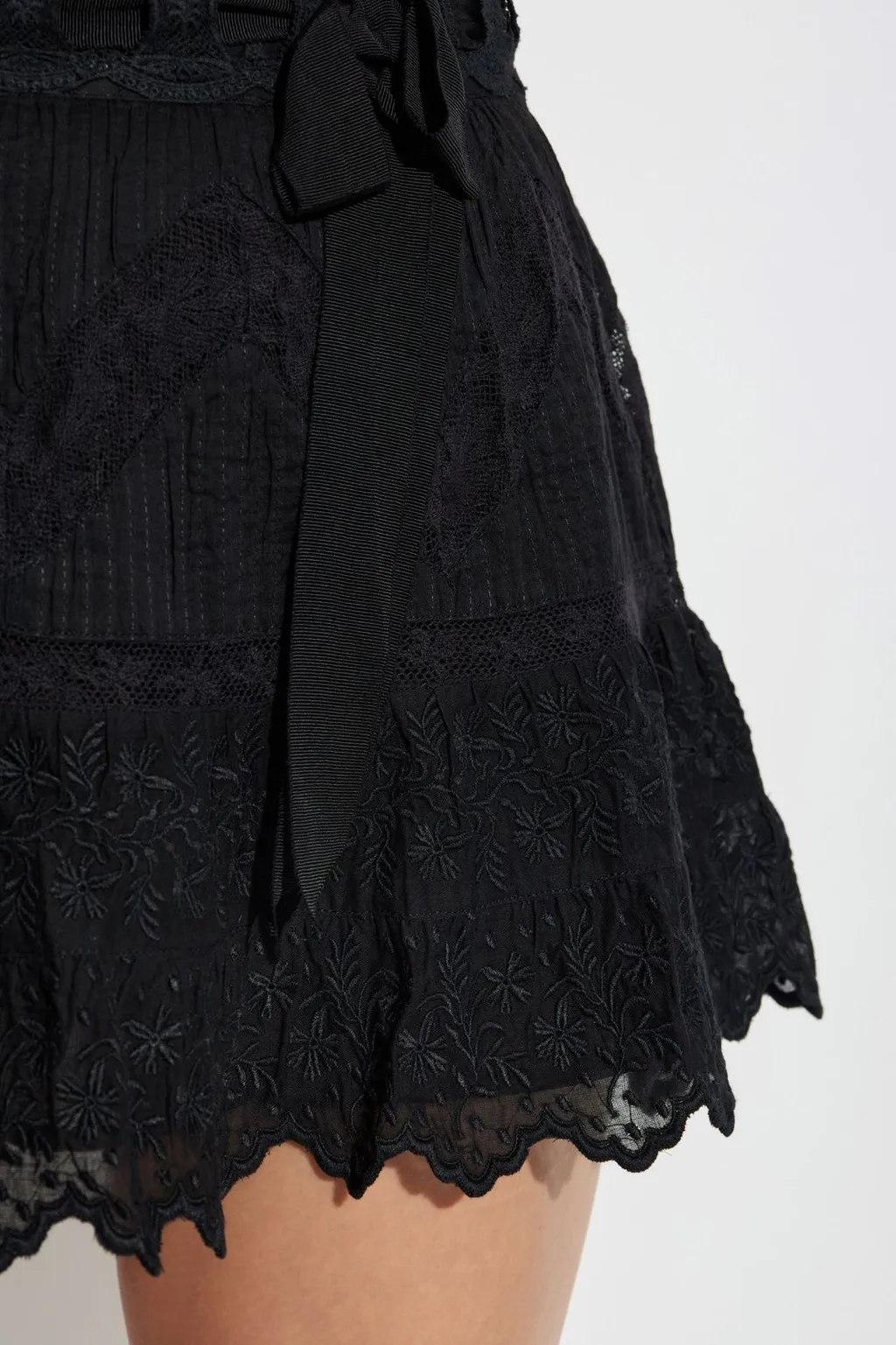 Nerina Embroidered Mini Skirt