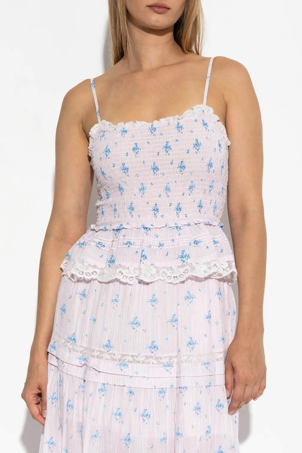 Marzenia Smocked Peplum Top