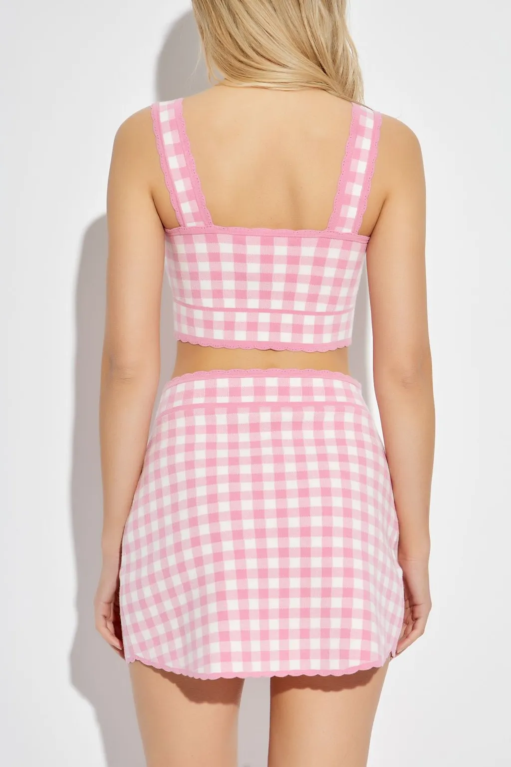 Jessyn Gingham Crop Top