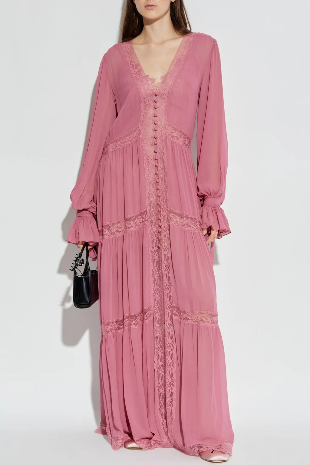 Lyvienne Lace-Trim Maxi Dress