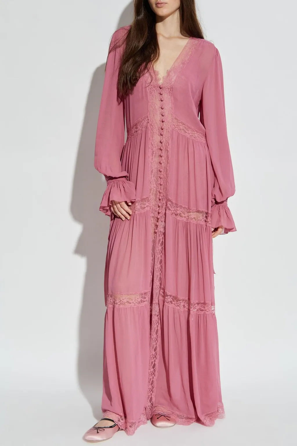 Lyvienne Lace-Trim Maxi Dress