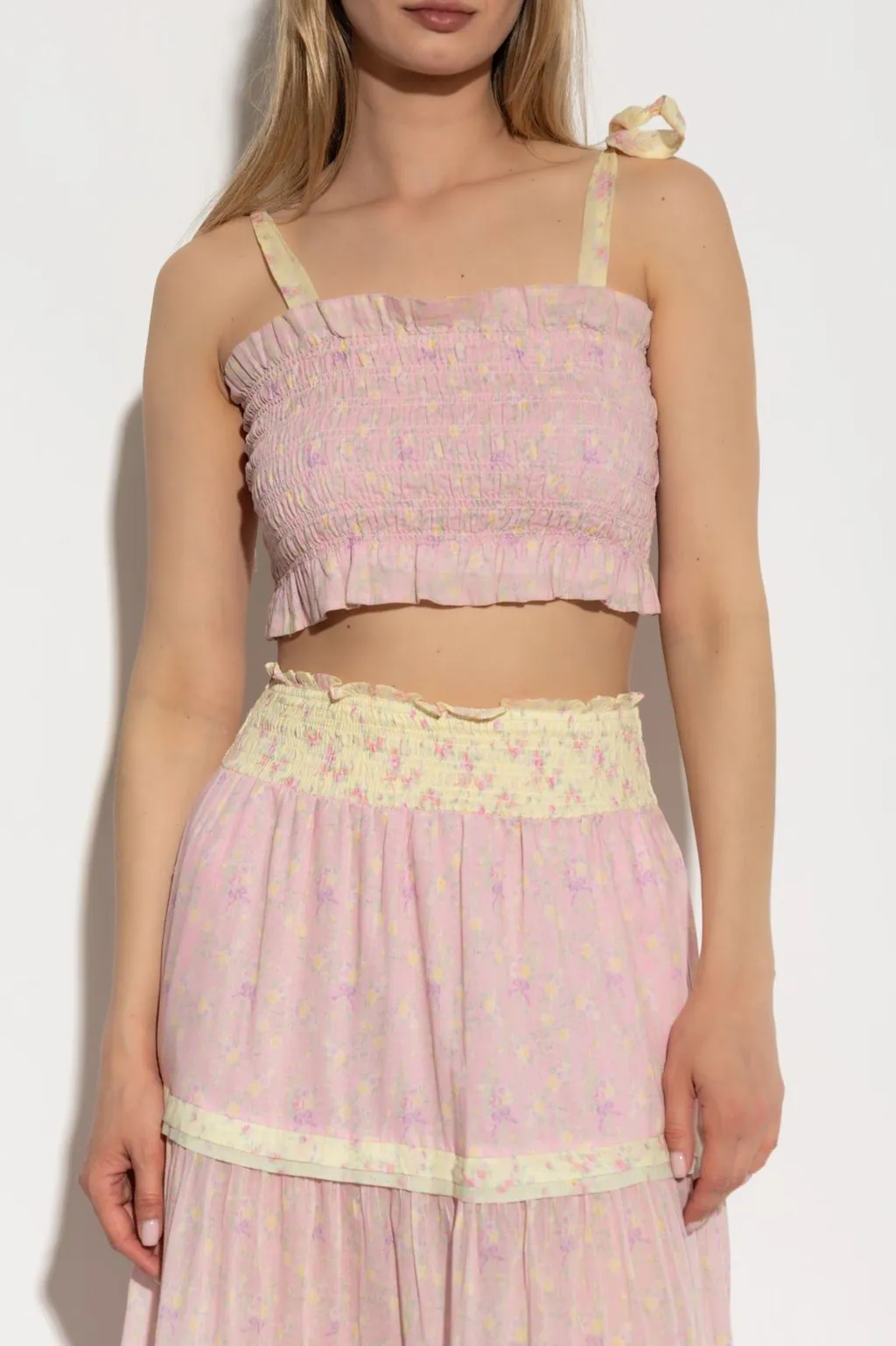 Corbin Smocked Crop Top