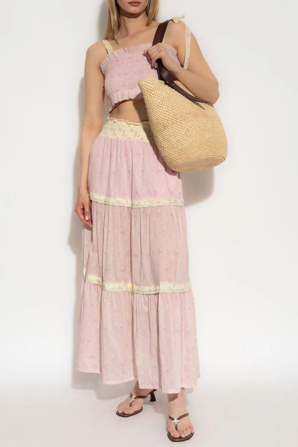 Corbin Smocked Crop Top