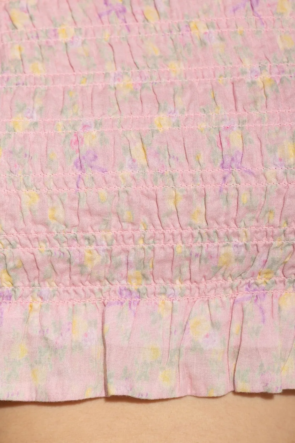 Corbin Smocked Crop Top