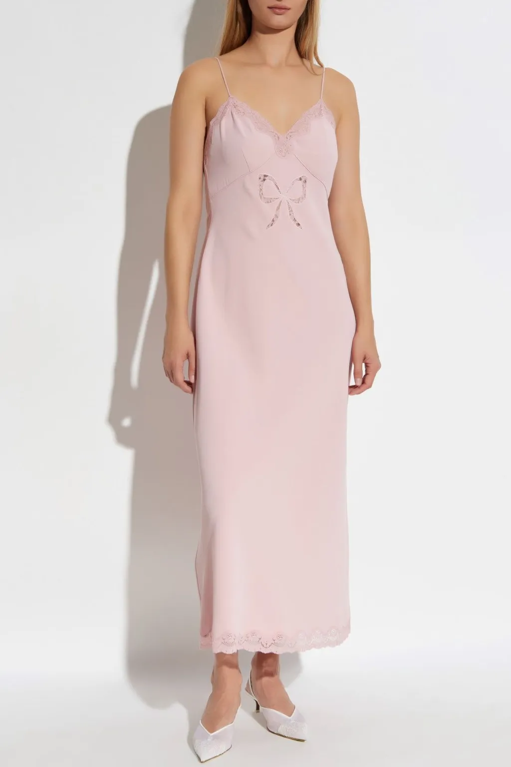 Manuela Lace-Trim Midi Dress