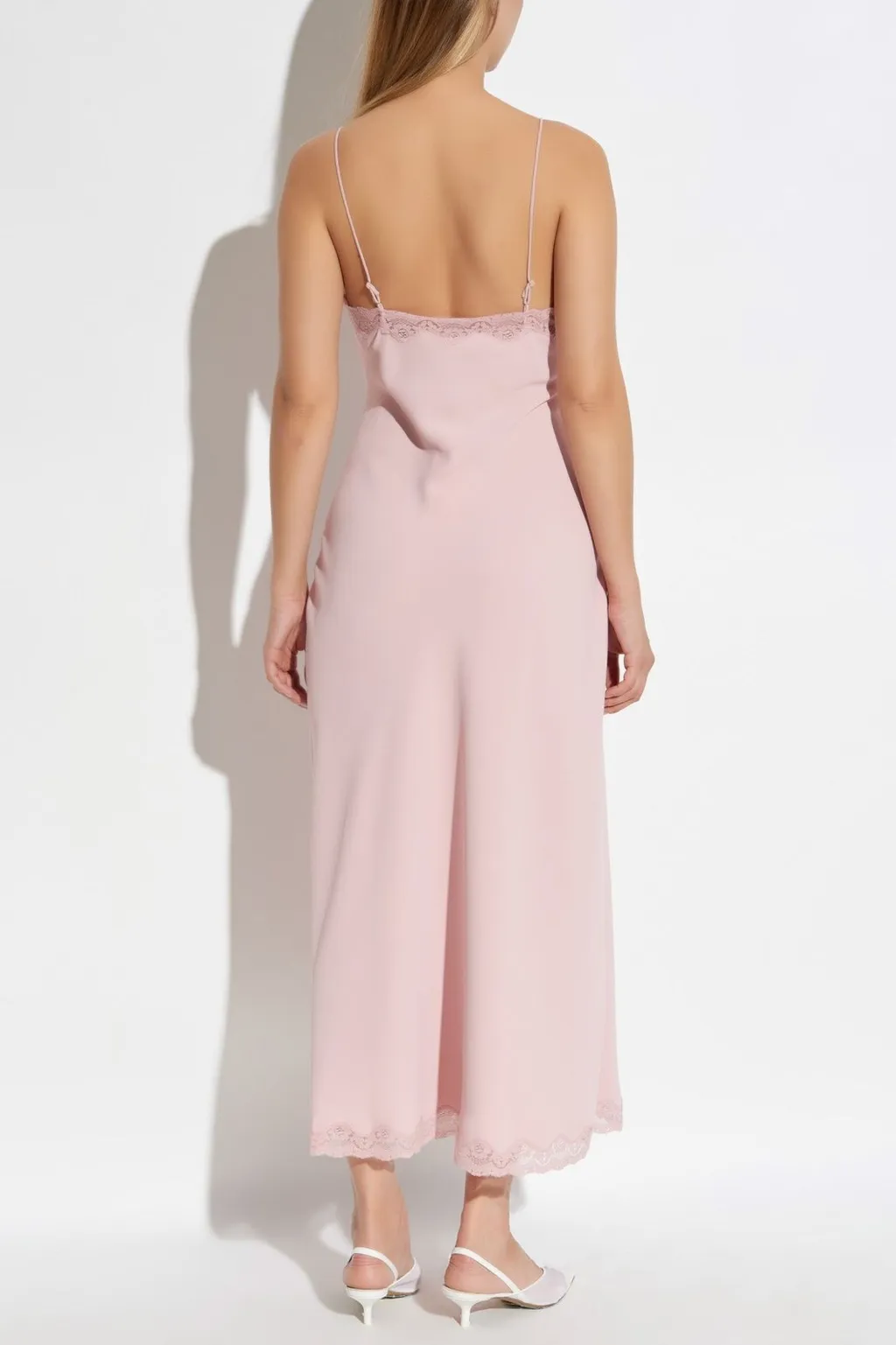 Manuela Lace-Trim Midi Dress