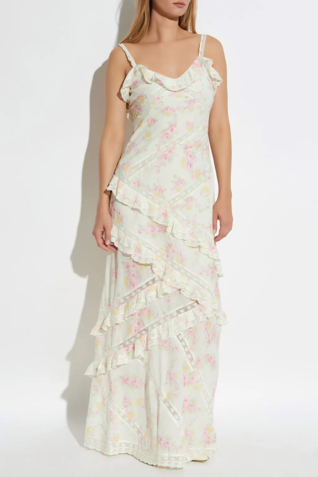 Nocelle Ruffled Maxi Dress