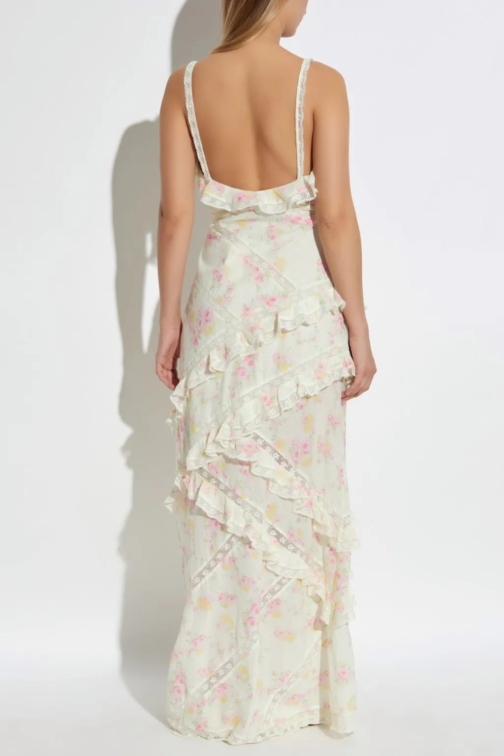 Nocelle Ruffled Maxi Dress