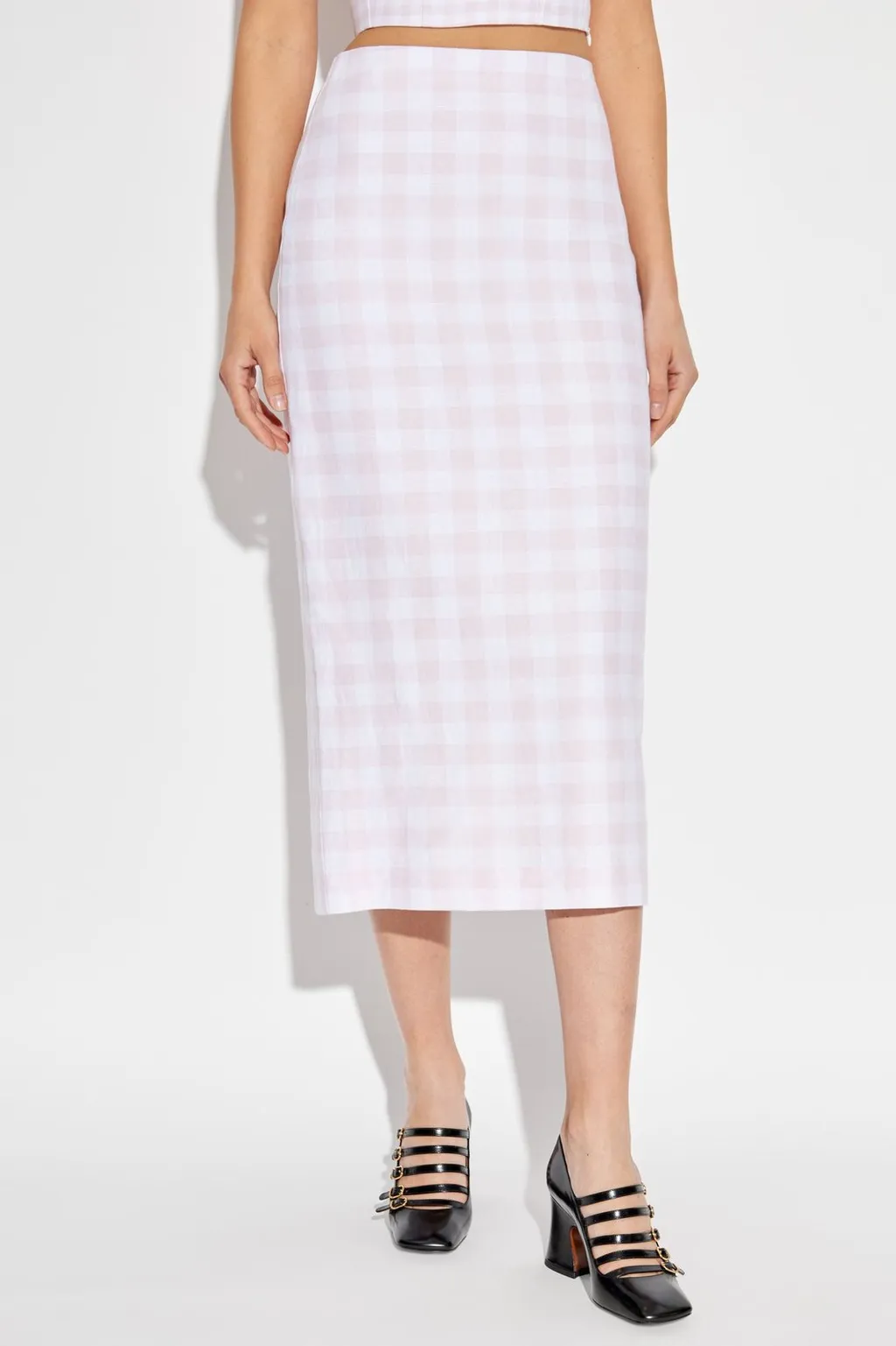 Gingham Pencil Skirt