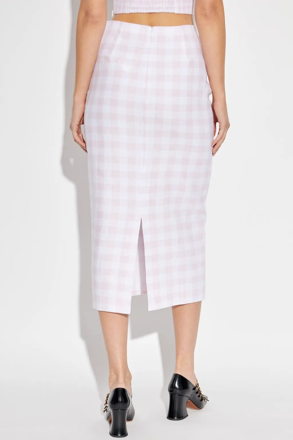 Gingham Pencil Skirt