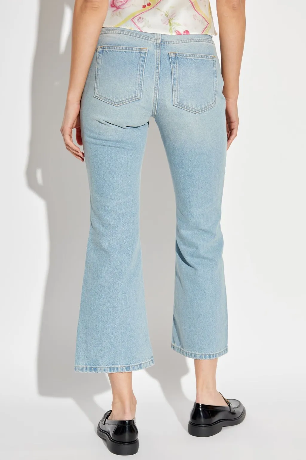 Cherry Embroidered Jeans