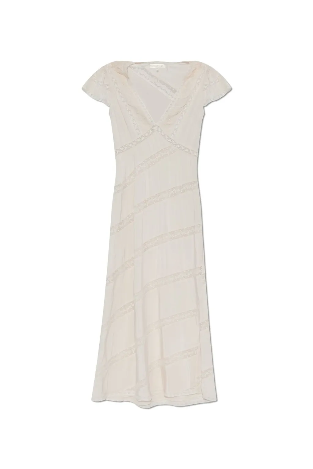 Lace Trim Midi Dress