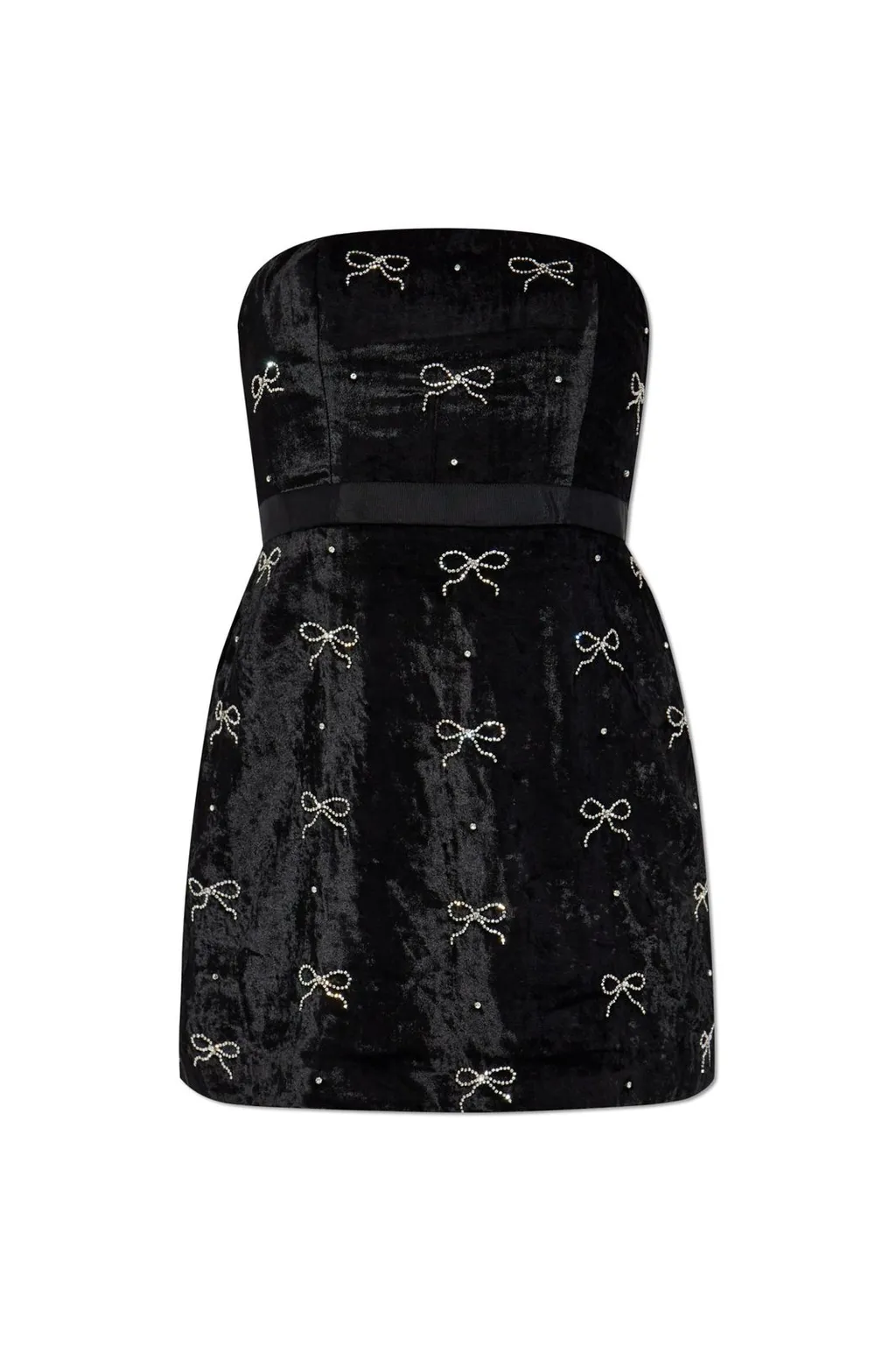 Bow Embellished Strapless Dress