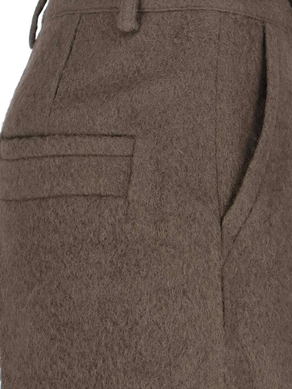 Pleated Straight-Leg Trousers