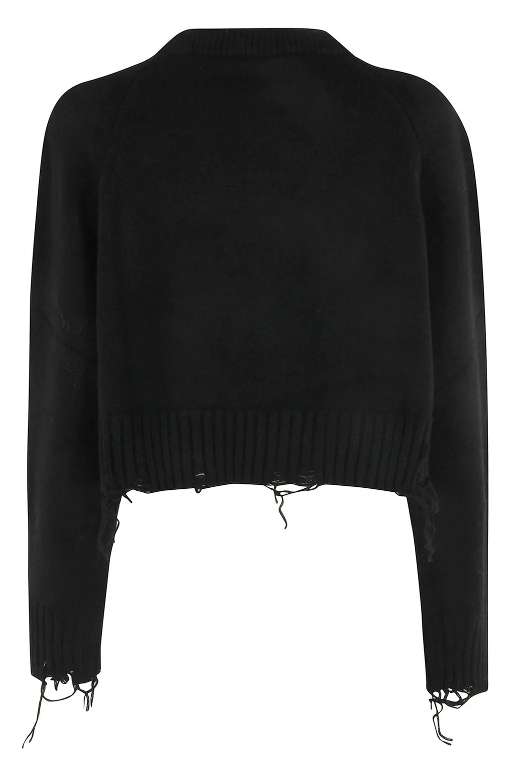 Distressed Cropped Pullover