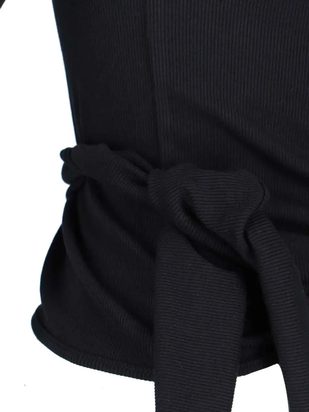 Long-Sleeved Tie-Front Blouse