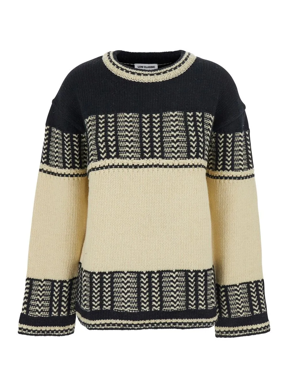 Intarsia Crewneck Sweater