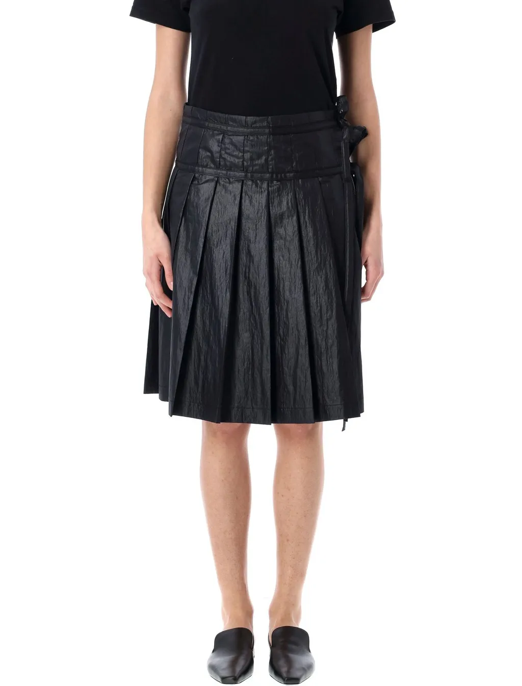 Pleated Zip Skirt