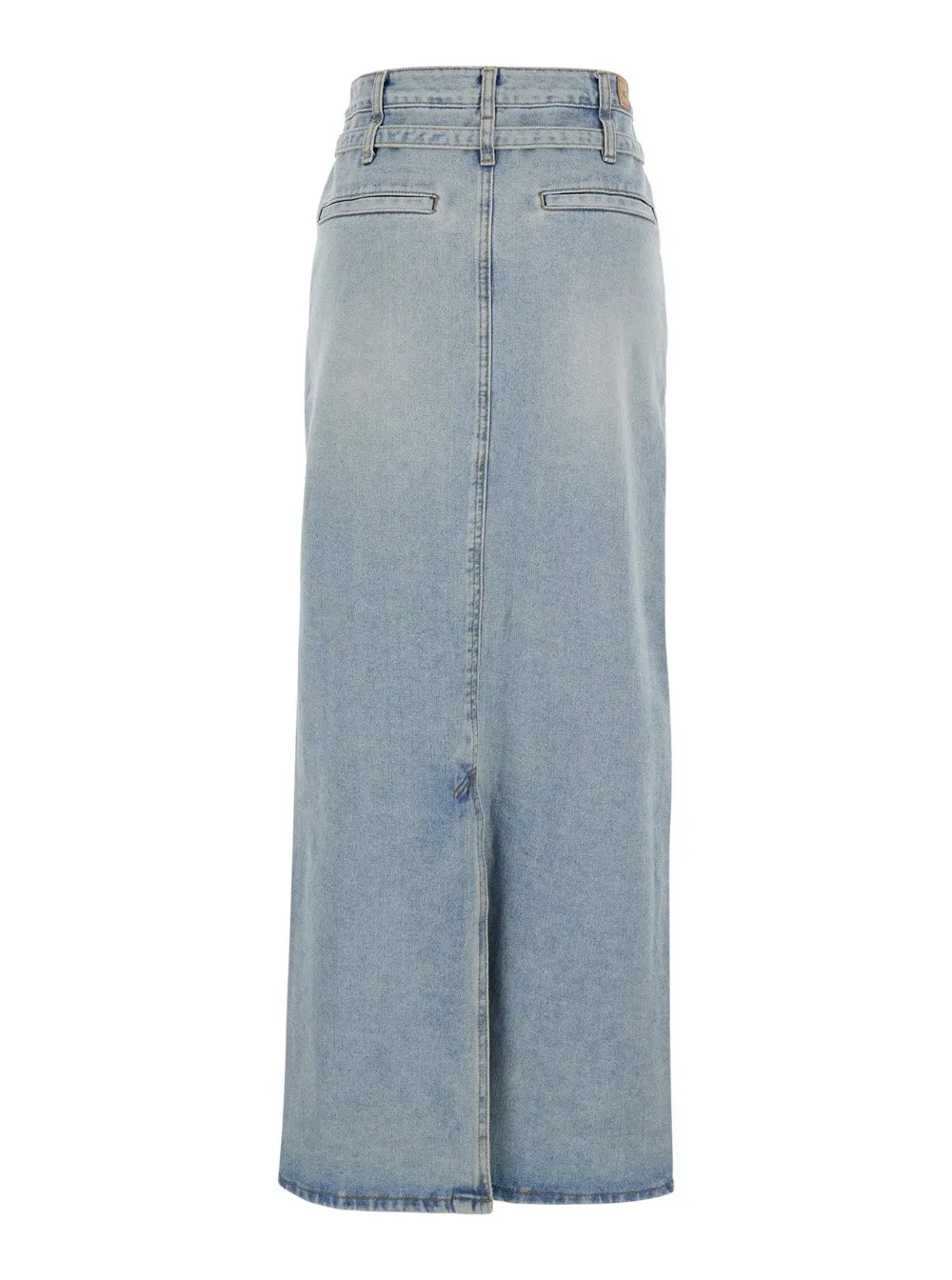 High-Waisted Belted Skirt
