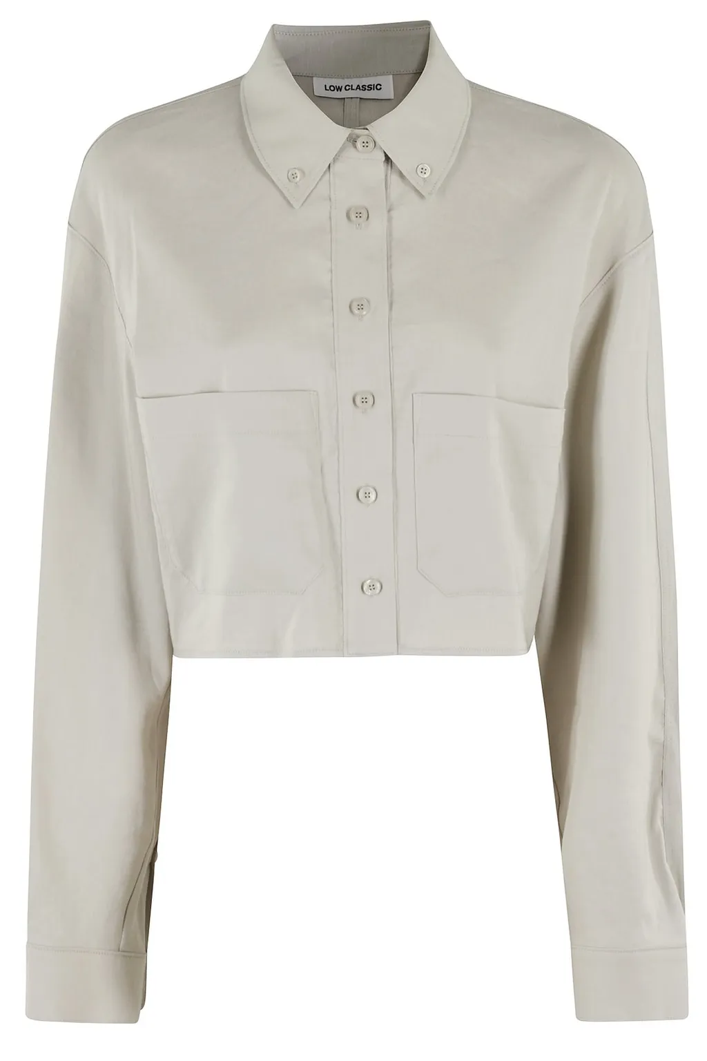 Cropped Button-Up Shirt