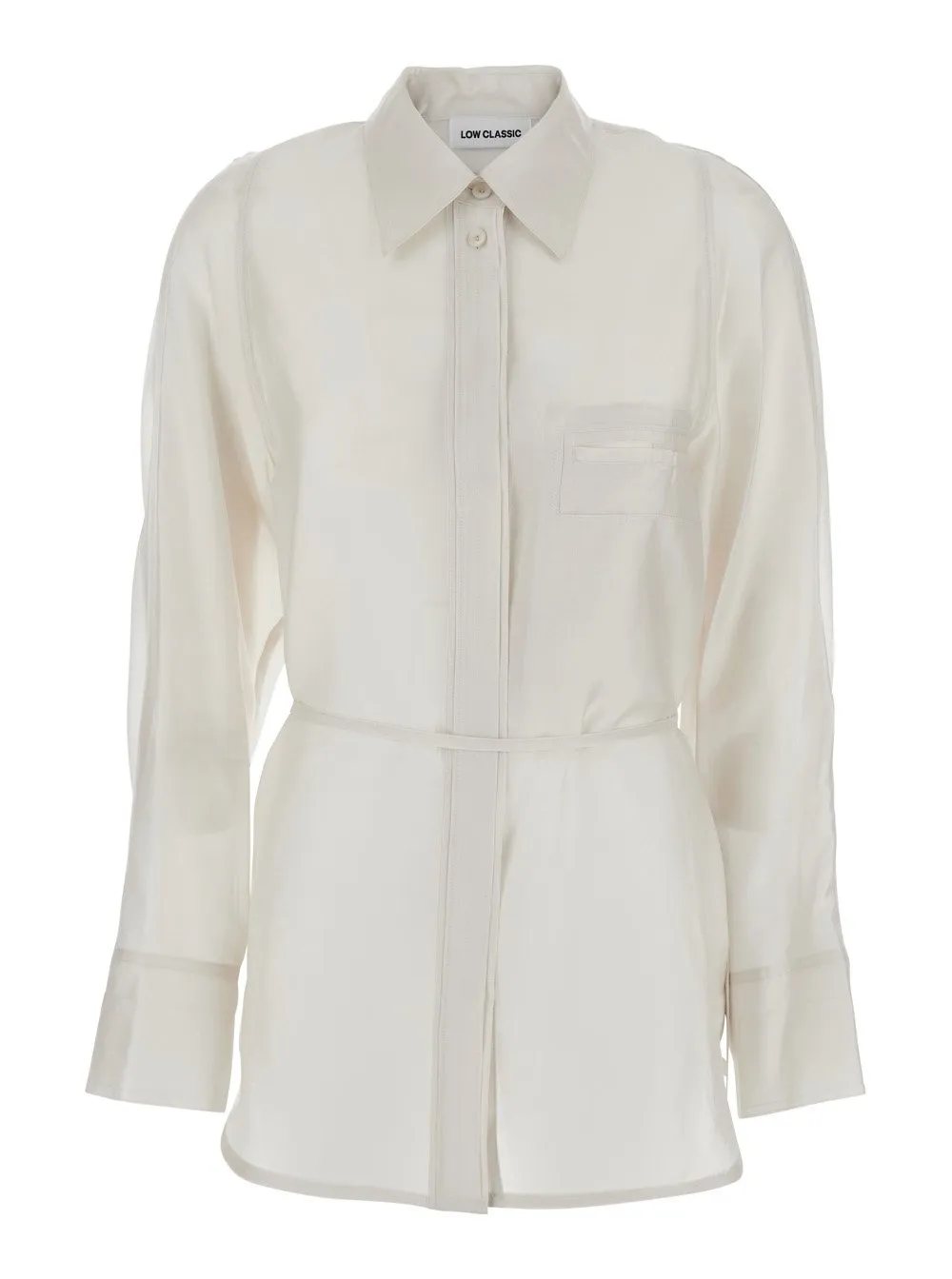 Shirt With Collar And Rear Strap