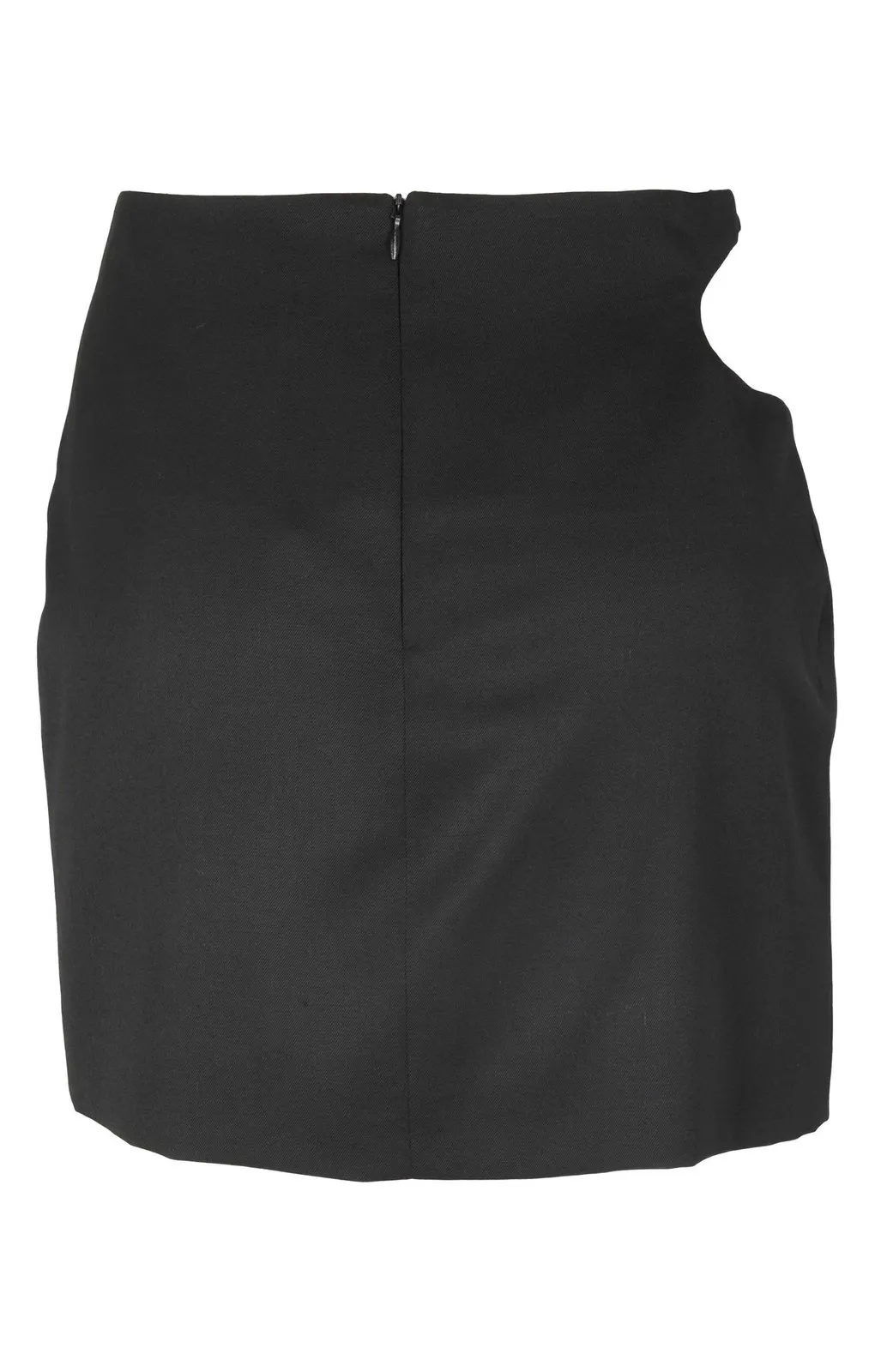 Curved Cut-Out Mini Skirt