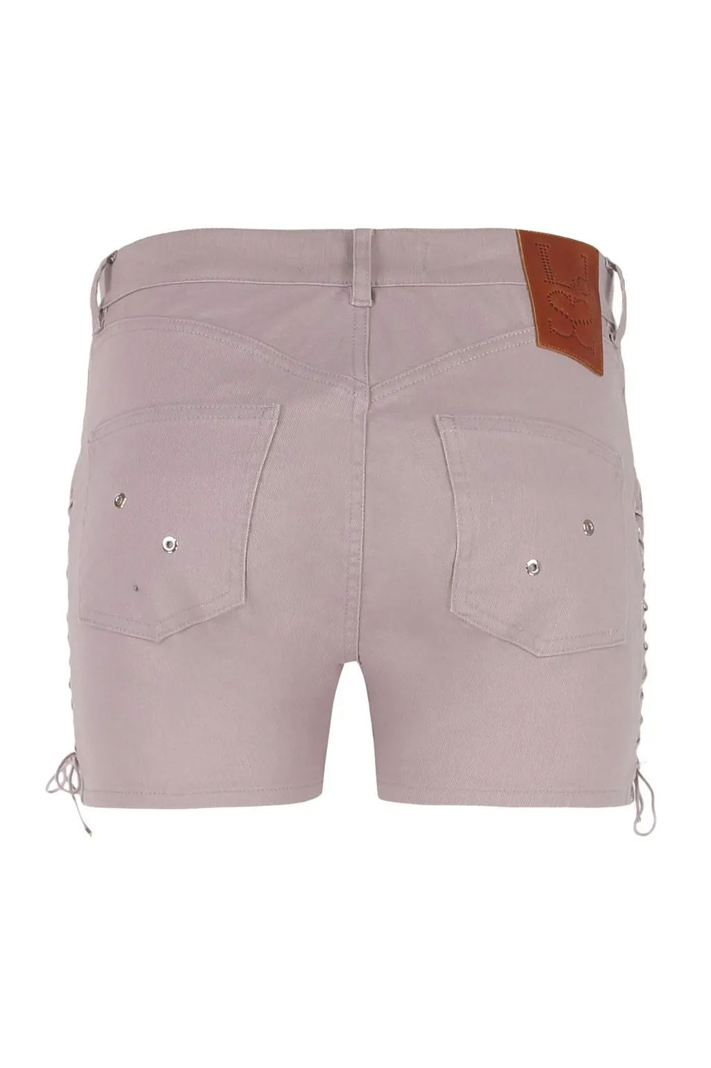Lace-Up Cotton Shorts