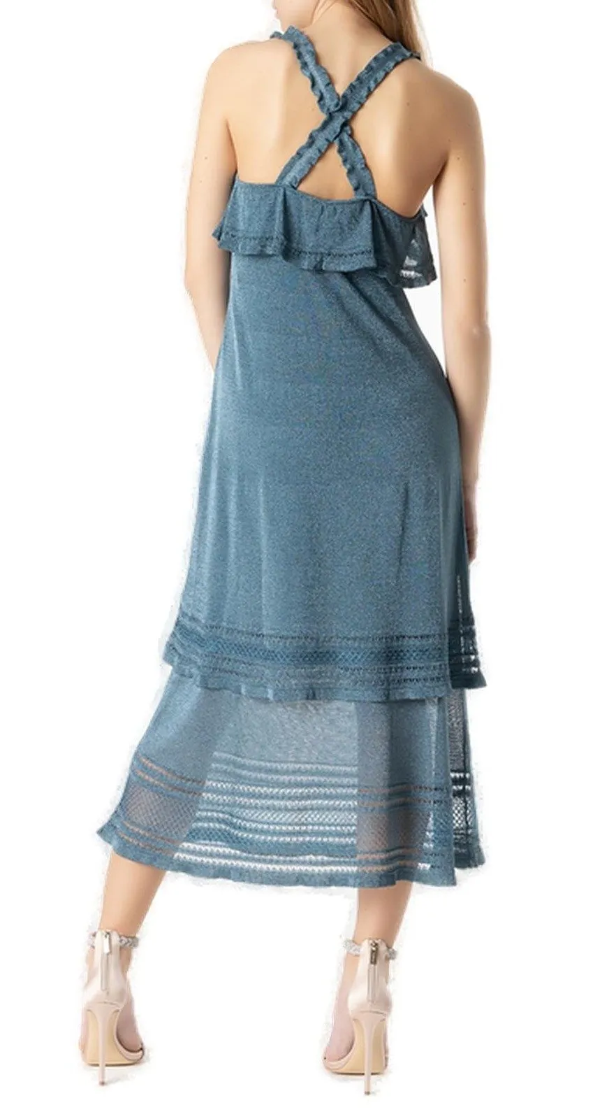 Crossover Strap Midi Dress