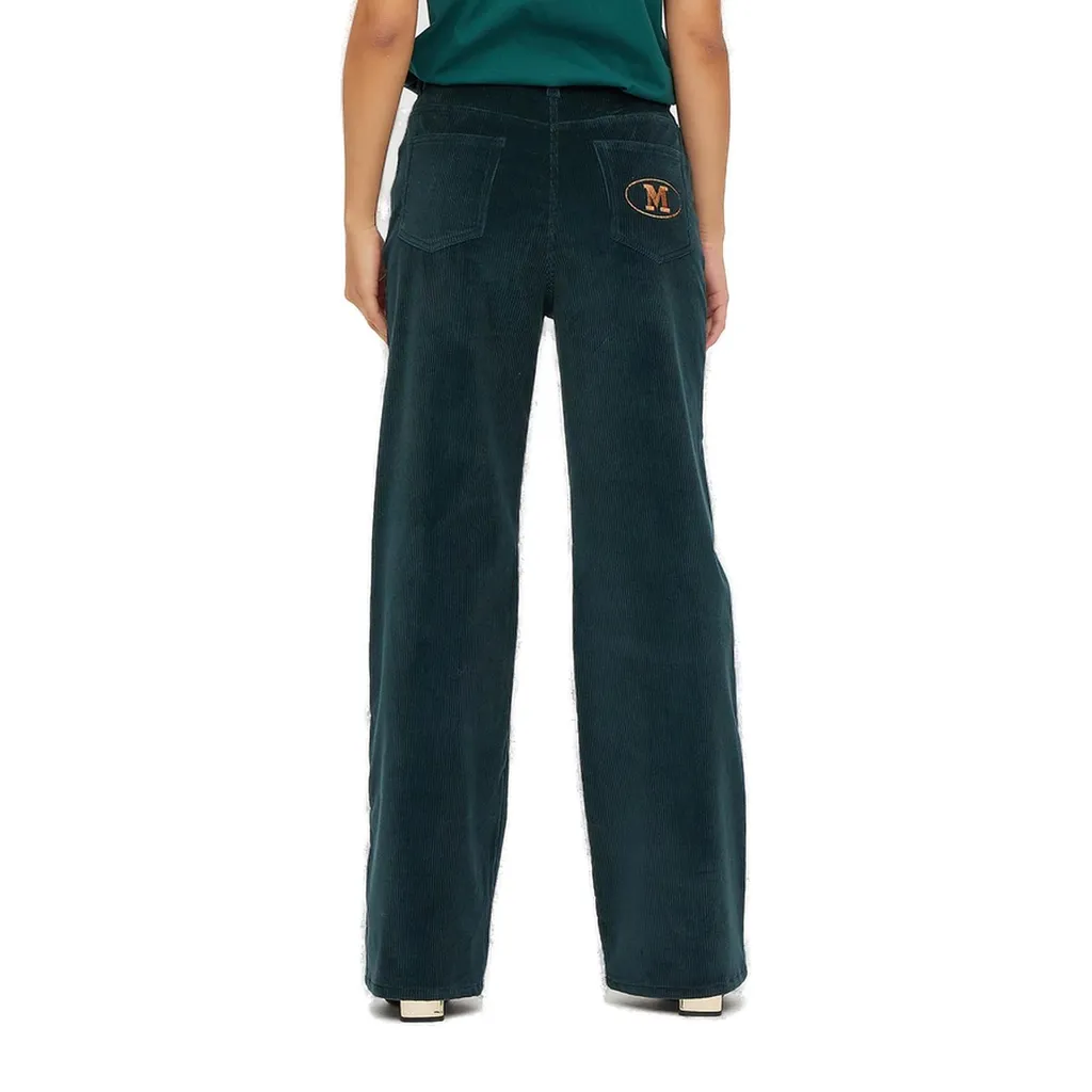 Wide-Leg Velvet Trousers