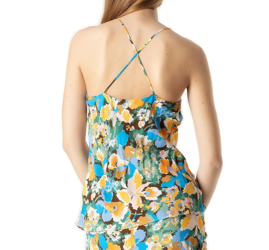Daffodil Printed Spaghetti Strap Top
