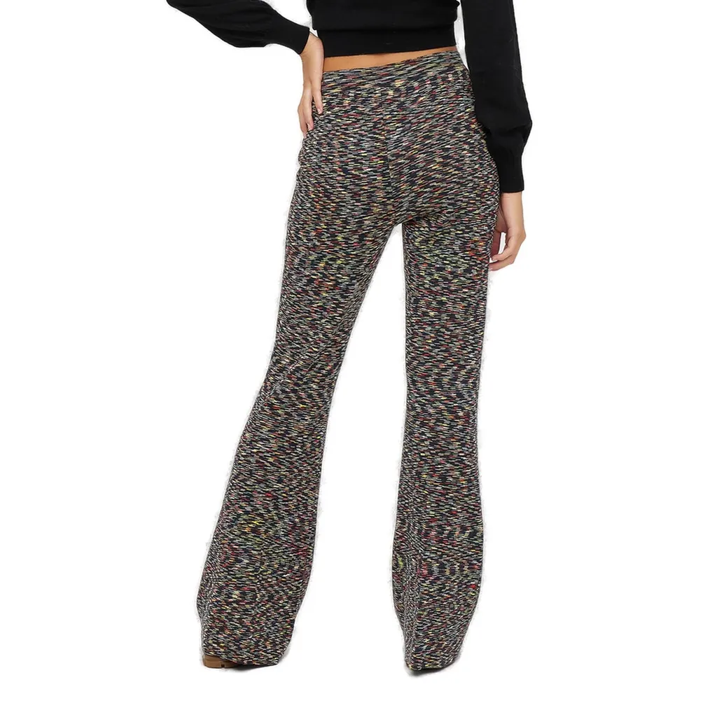 Flared Knit Trousers