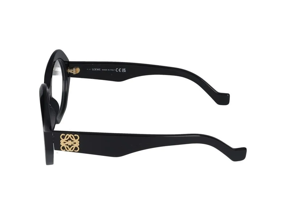 Anagram Logo Plaque Round Frame Glasses
