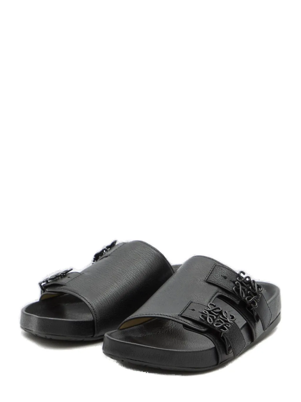 Logo-Plaque Slip-On Sandals