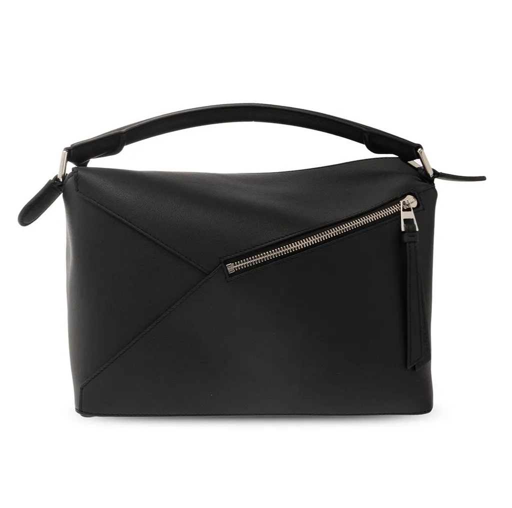 Puzzle Edge Top Handle Bag