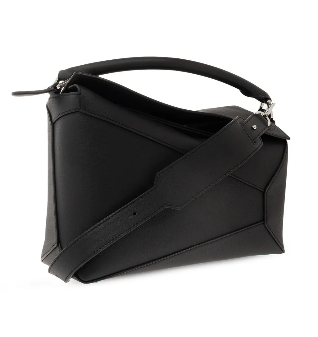 Puzzle Edge Top Handle Bag