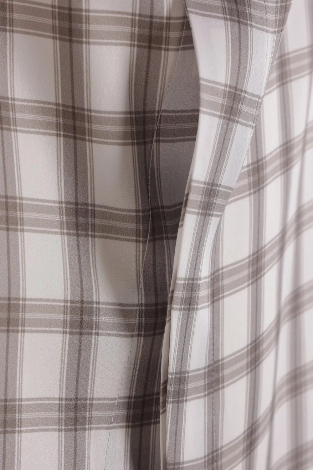 Checked Satin Shirt