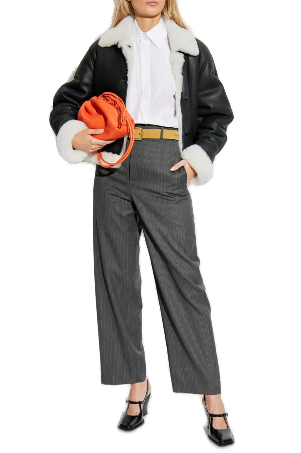 Curved Hem Buttoned Shirt