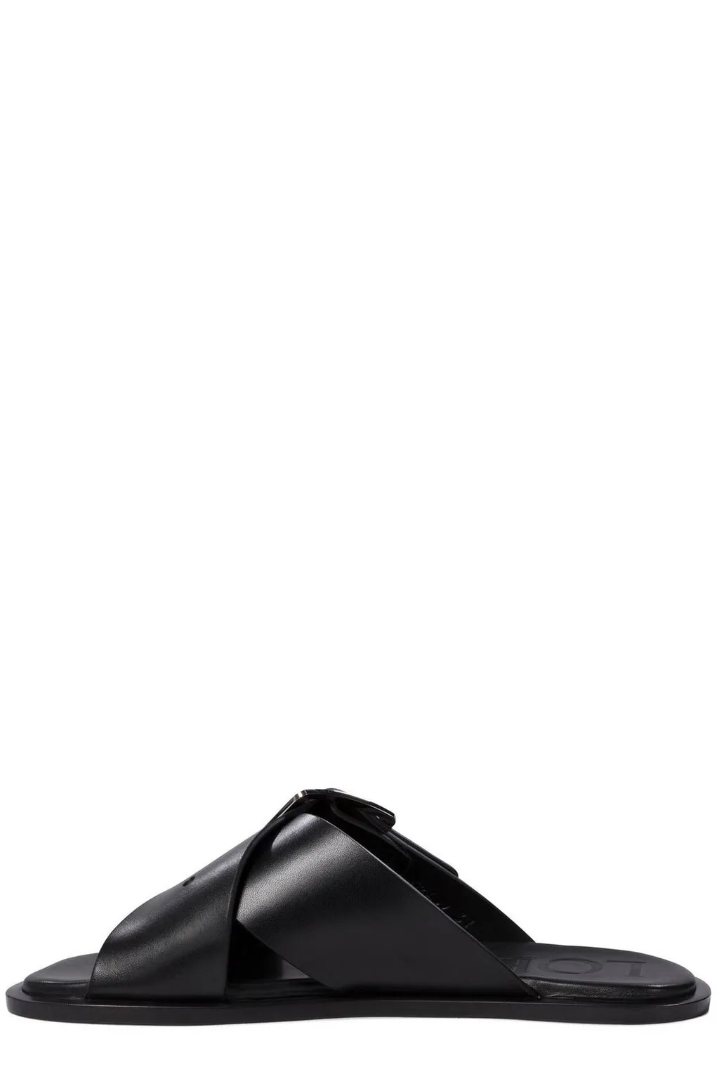 Square-Toe Slip-On Sandals