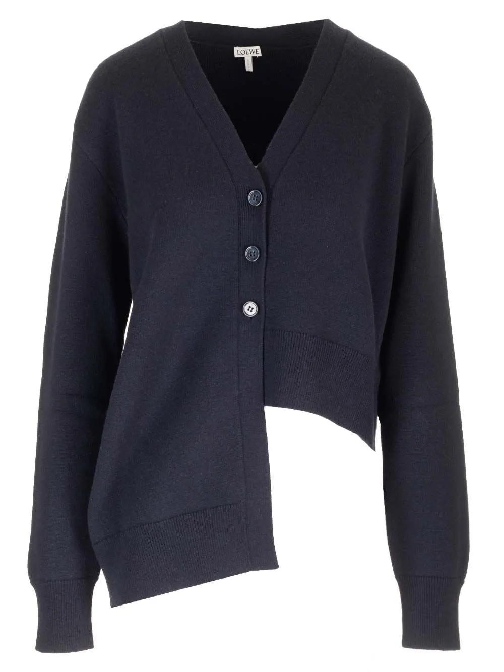 V-Neck Asymmetric Cardigan
