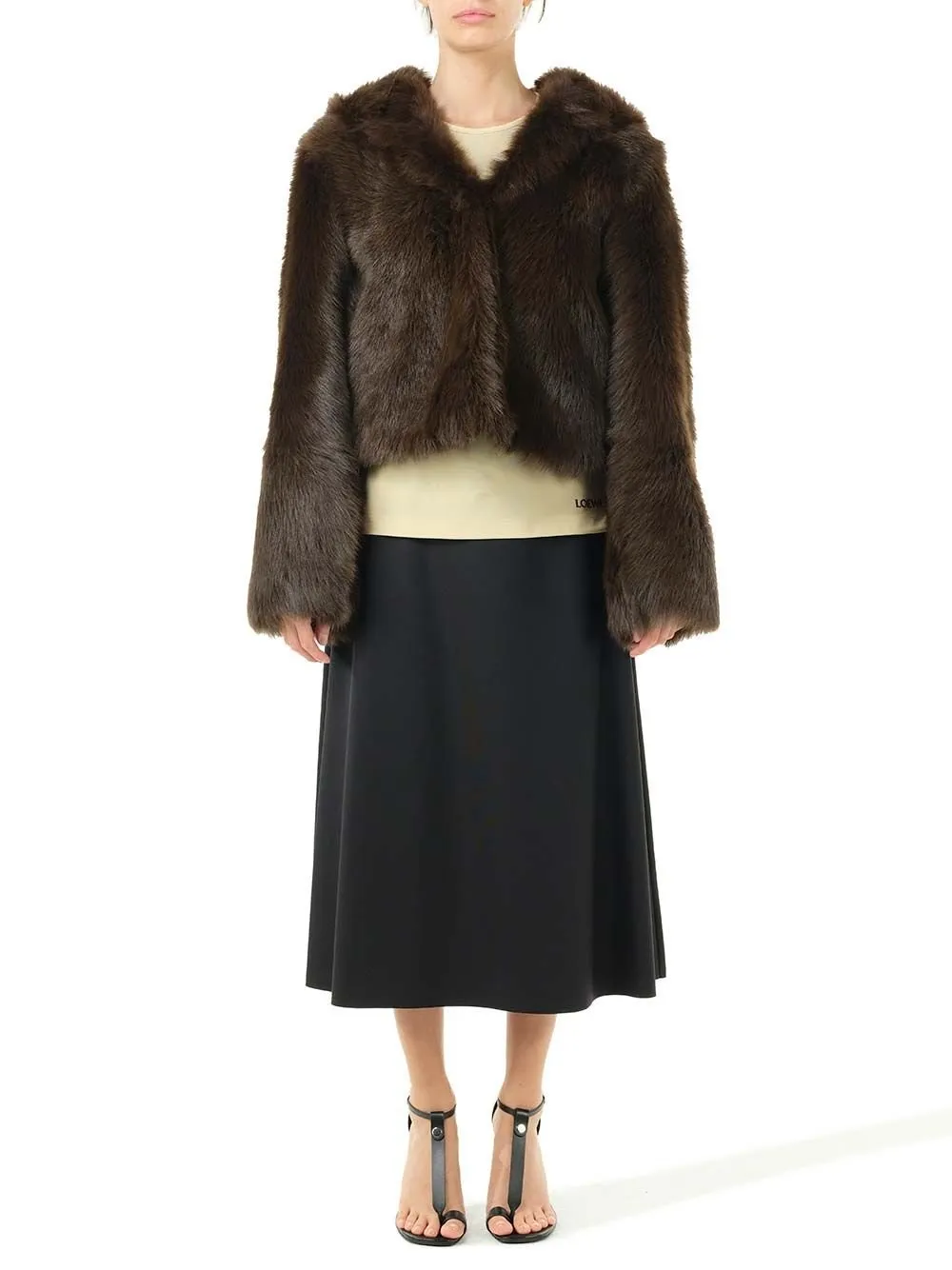 Hooded Faux Fur Coat