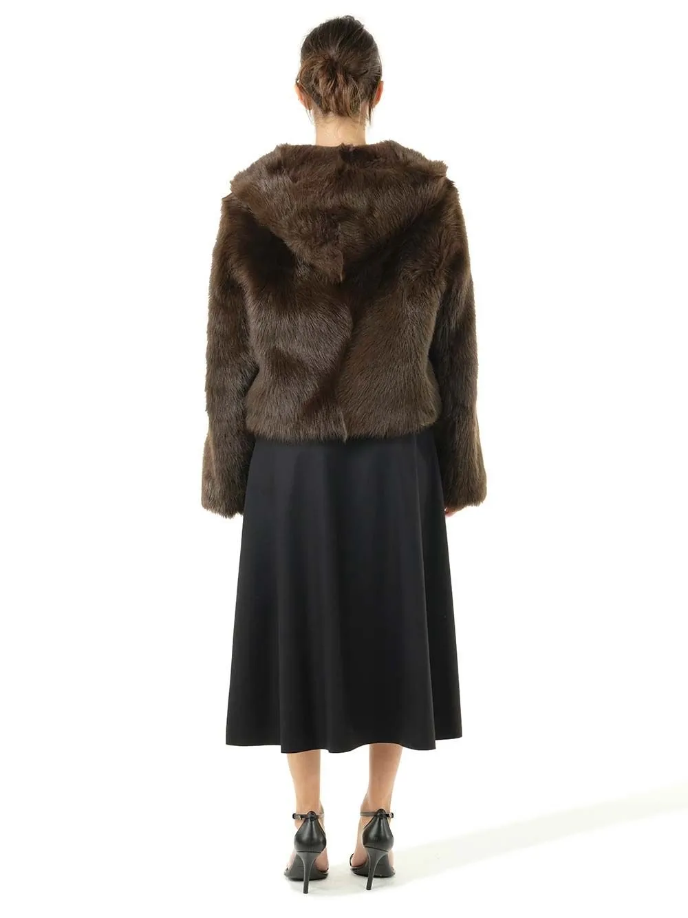 Hooded Faux Fur Coat