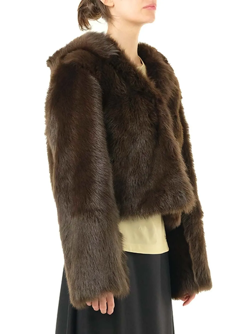 Hooded Faux Fur Coat