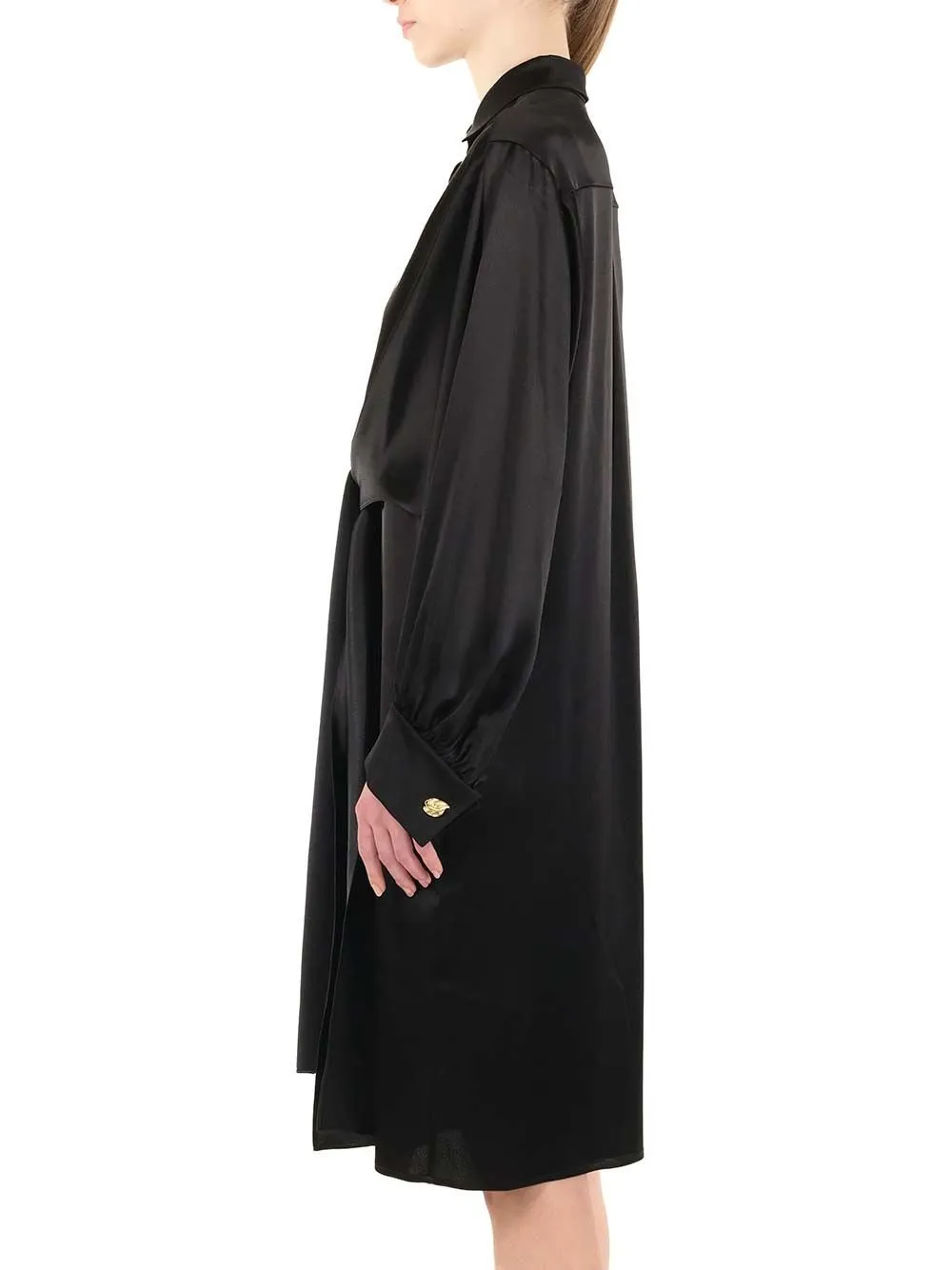 Draped Shirt Dress