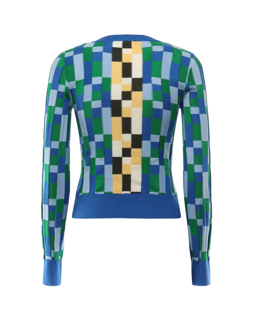 Anagram Geometric Pattern Intarsia Jumper