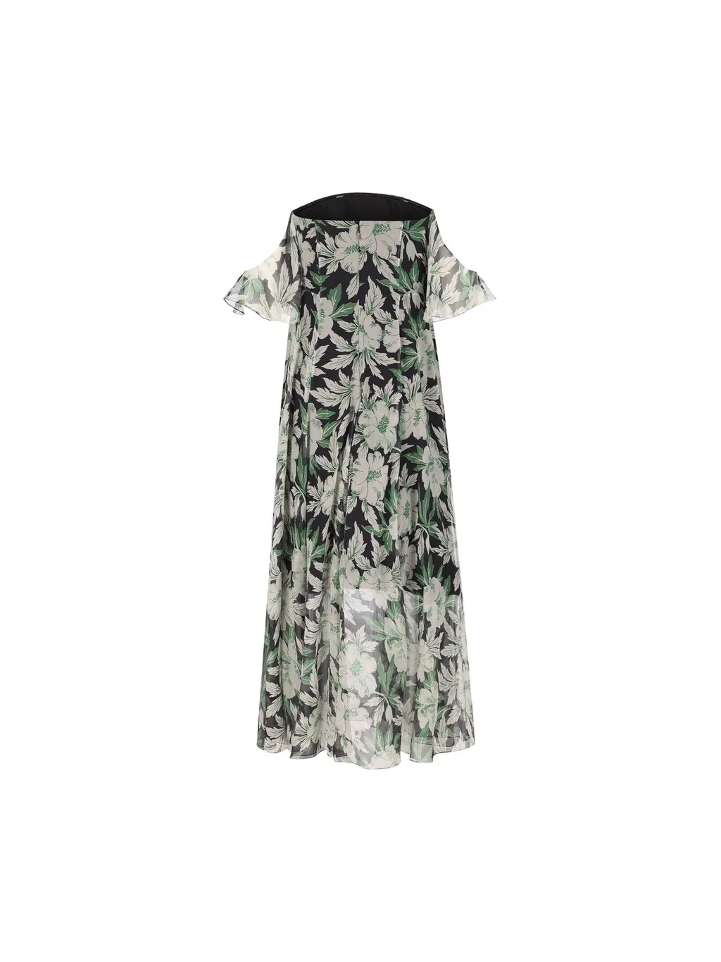 Floral-Printed Off-Shoulder Dress