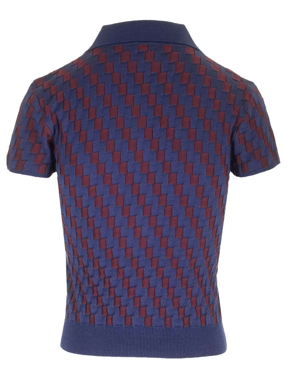 Checked Knitted Polo Shirt