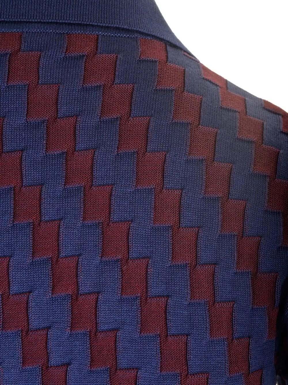 Checked Knitted Polo Shirt