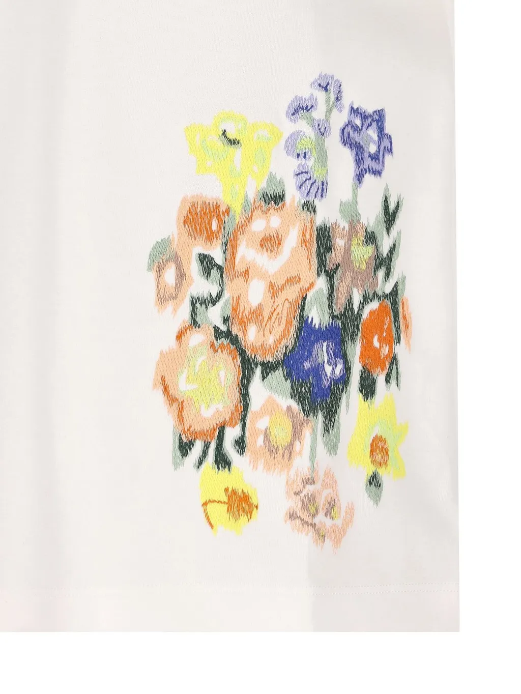 Floral Embroidered Crewneck T-Shirt