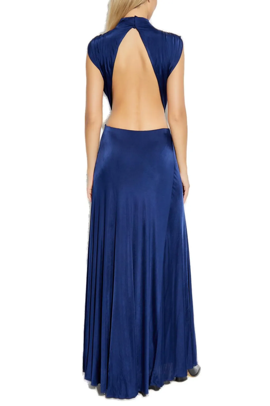Belted Back Slit Detailed Dress