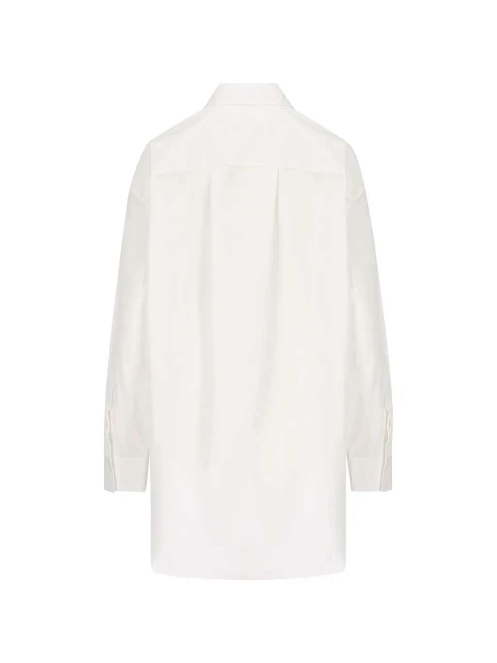 Asymmetric Hem Poplin Shirt
